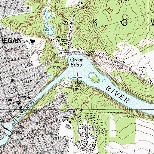 Topographic Map of Great Eddy, ME