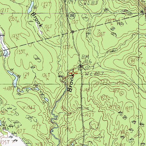 Topographic Map of Great Falls Branch, ME