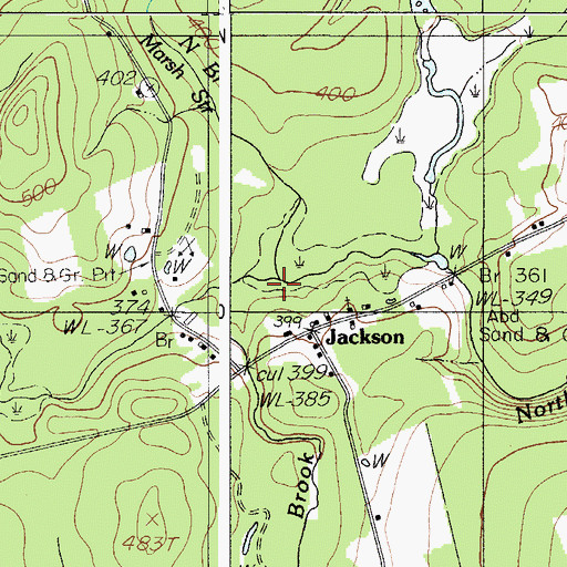 Topographic Map of Great Farm Brook, ME
