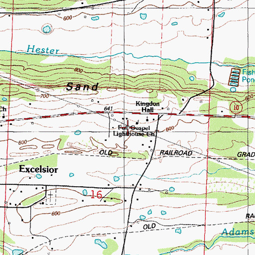 Topographic Map of Full Gospel Lighthouse, AR