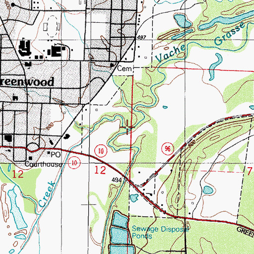 Topographic Map of Heartsill Creek, AR