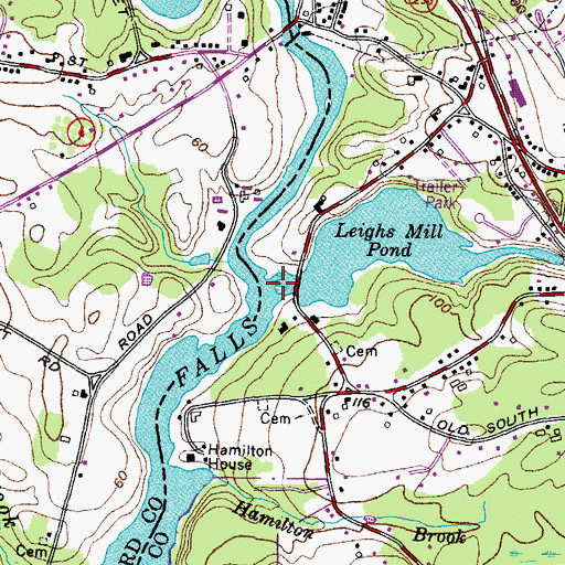 Topographic Map of Great Works River, ME