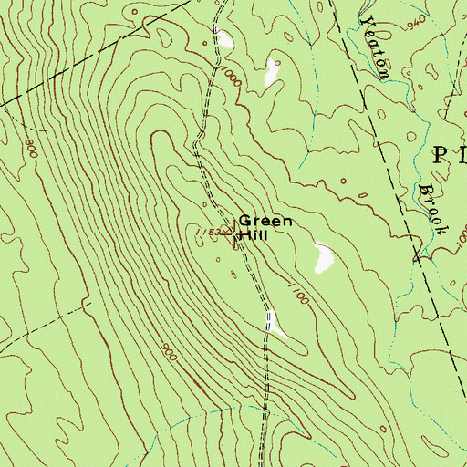 Topographic Map of Green Hill, ME