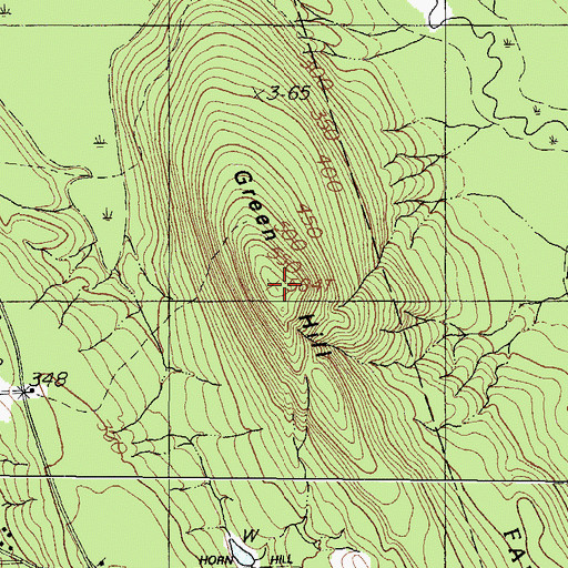 Topographic Map of Green Hill, ME