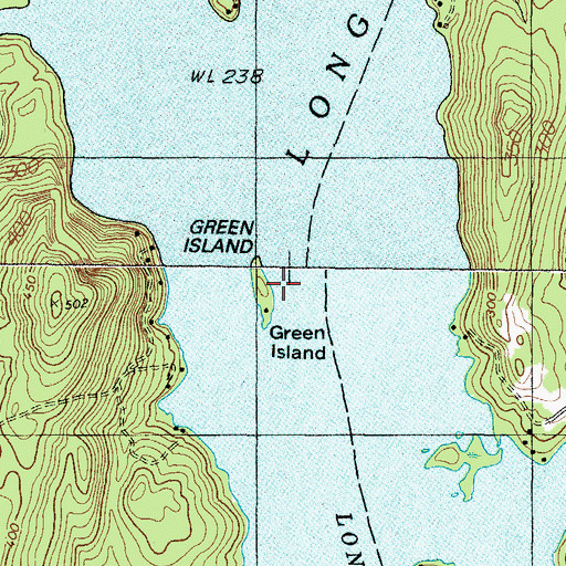 Topographic Map of Green Island, ME
