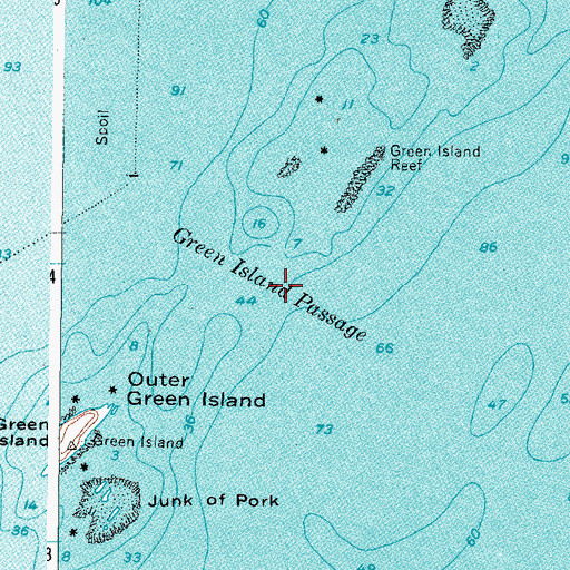 Topographic Map of Green Island Passage, ME