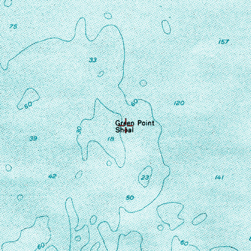 Topographic Map of Green Point Shoal, ME