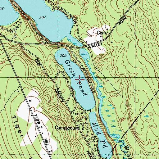 Topographic Map of Green Pond, ME