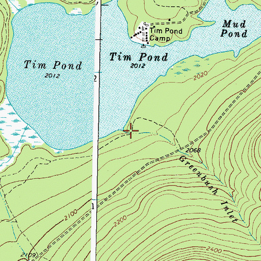 Topographic Map of Greenbush Inlet, ME