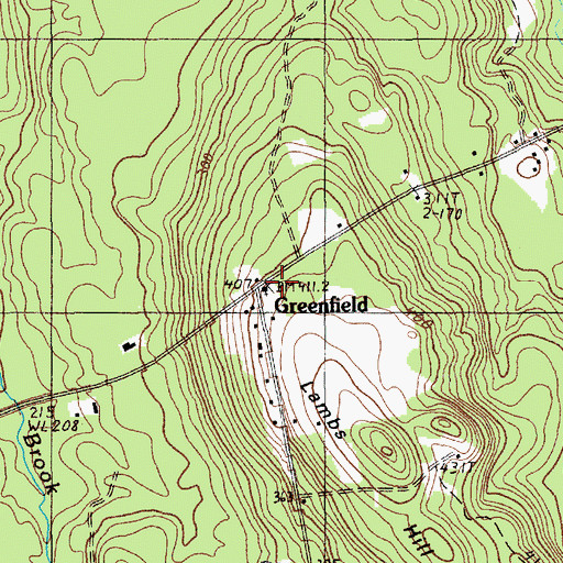 Topographic Map of Greenfield, ME