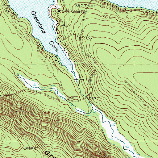 Topographic Map of Greenland Brook, ME