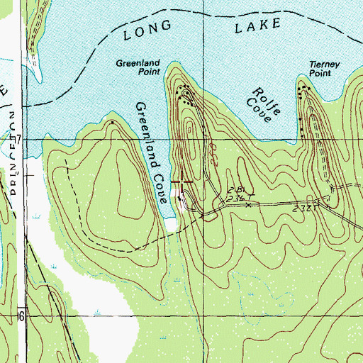 Topographic Map of Greenland Cove, ME