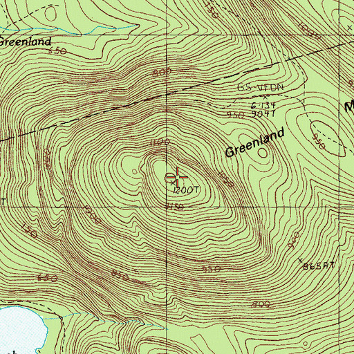 Topographic Map of Greenland Mountain, ME