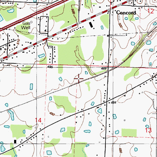 Topographic Map of Liberty Church, AR