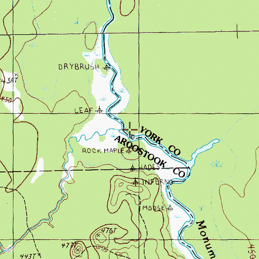 Topographic Map of Greenleaf Brook, ME