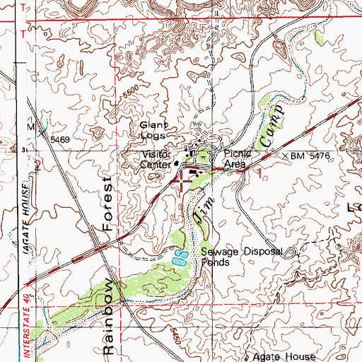 Topographic Map of Headquarters, AZ