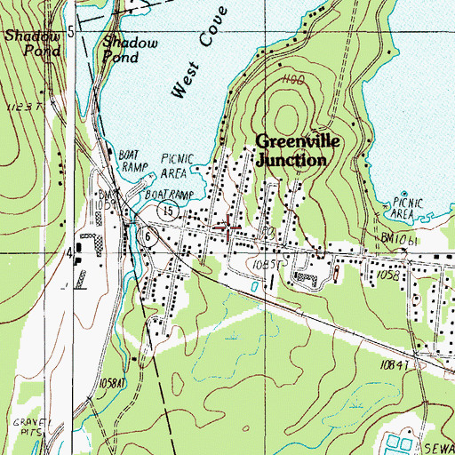 Topographic Map of Greenville Junction, ME
