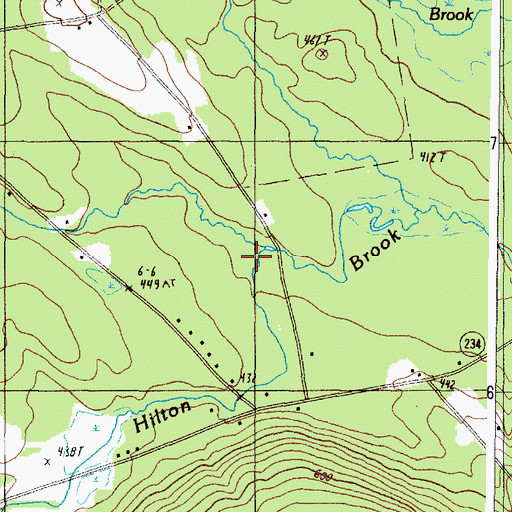 Topographic Map of Greenwood Brook, ME