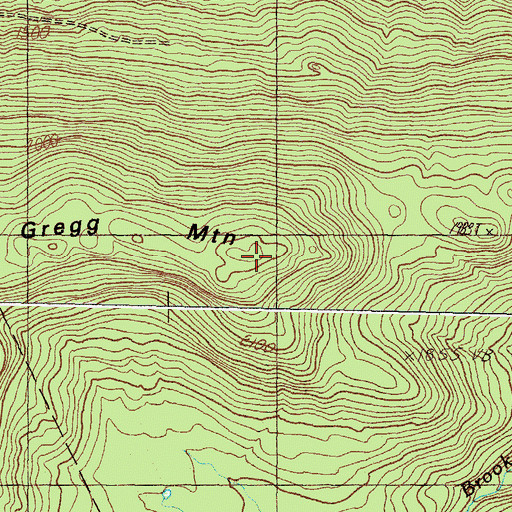 Topographic Map of Gregg Mountain, ME