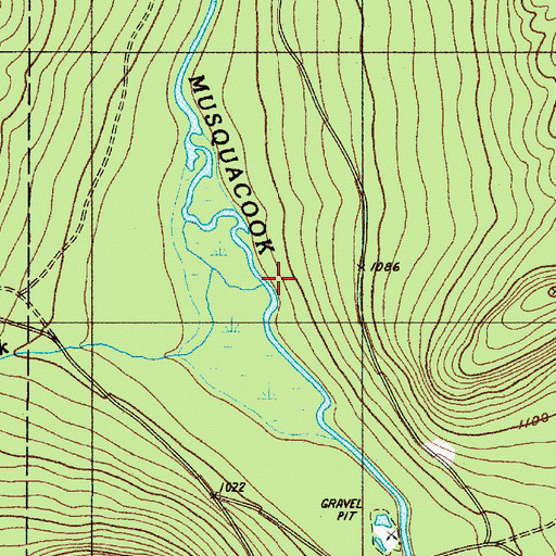 Topographic Map of Grey Brook, ME