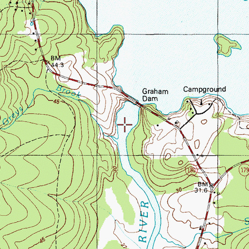 Topographic Map of Greys Brook, ME