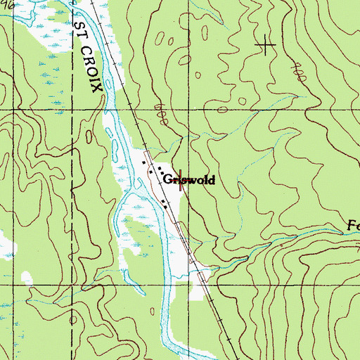 Topographic Map of Griswold, ME