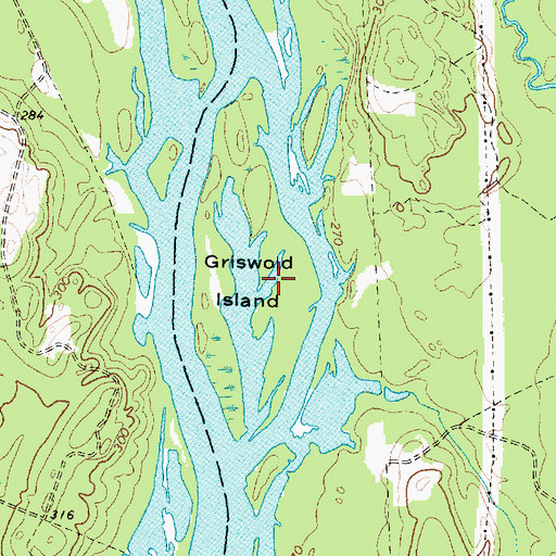 Topographic Map of Griswold Island, ME