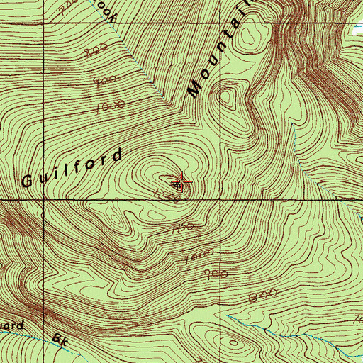 Topographic Map of Guilford Mountain, ME