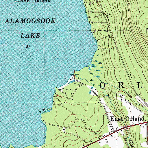 Topographic Map of Gulch Brook, ME