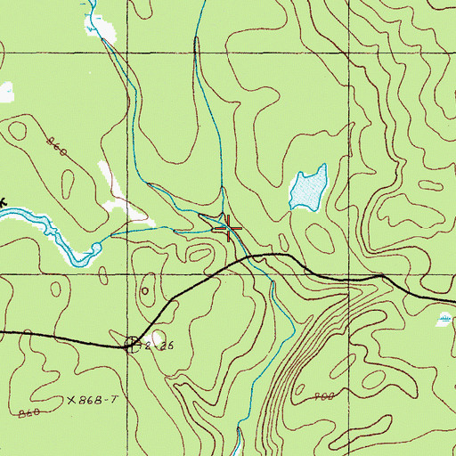 Topographic Map of Gulch Brook, ME