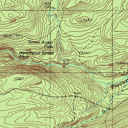 Topographic Map of Gulf Hagas Brook, ME