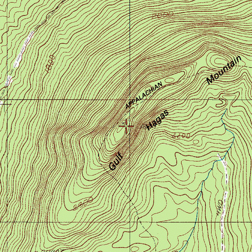 Topographic Map of Gulf Hagas Mountain, ME