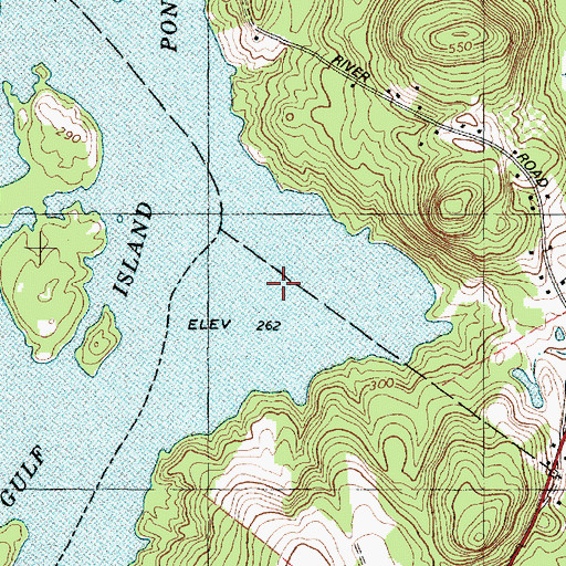 Topographic Map of Gulf Island Pond, ME