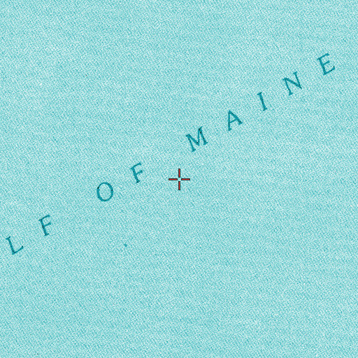 Topographic Map of Gulf of Maine, ME