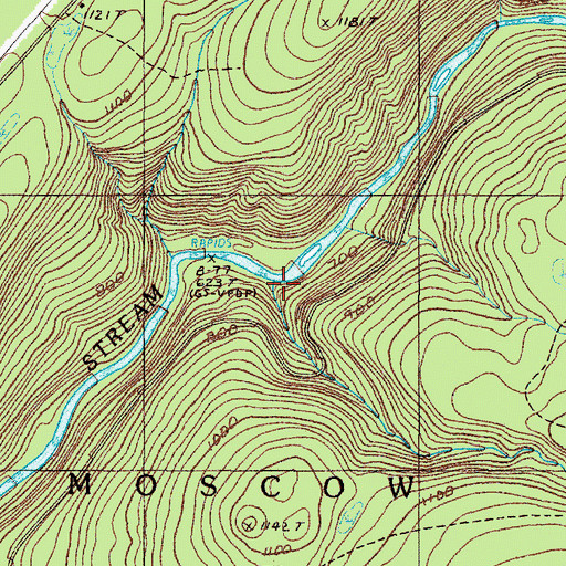 Topographic Map of Gulf Stream, ME