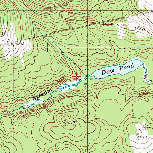Topographic Map of Gulf Stream, ME