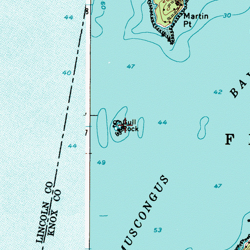 Topographic Map of Gull Rock, ME
