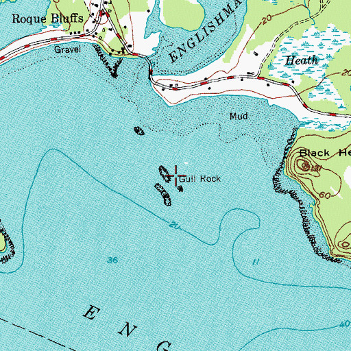 Topographic Map of Gull Rock, ME
