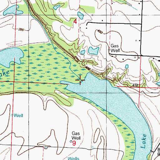 Topographic Map of Flat Rock Creek, AR