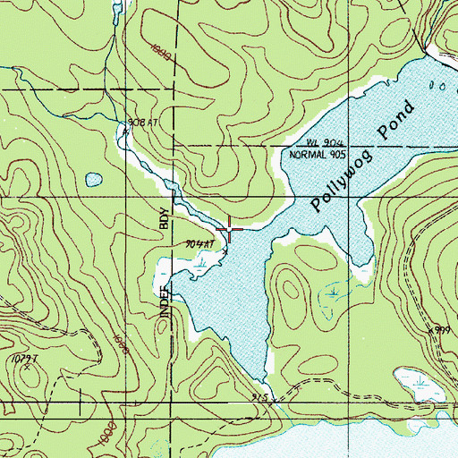 Topographic Map of Gulliver Brook, ME