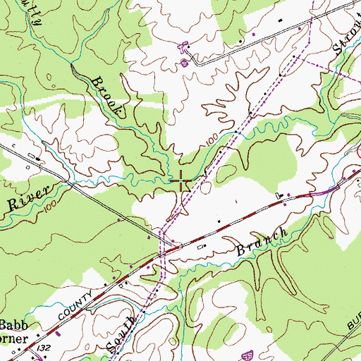 Topographic Map of Gully Brook, ME
