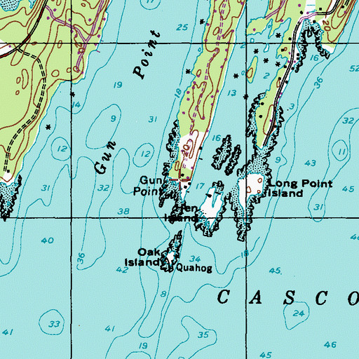 Topographic Map of Gun Point, ME