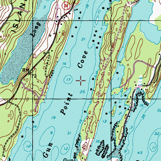 Topographic Map of Gun Point Cove, ME