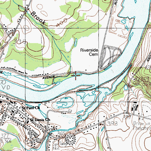 Topographic Map of Hacker Brook, ME