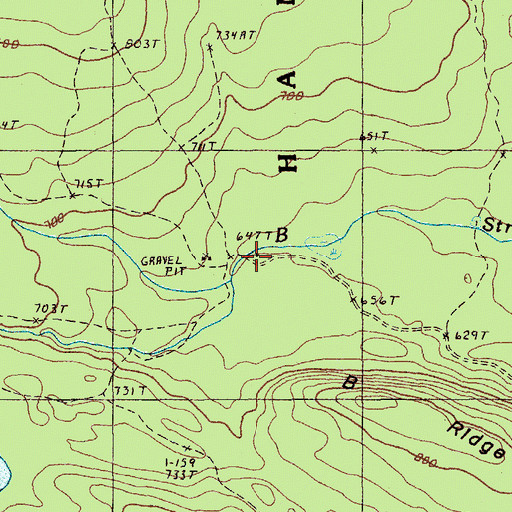 Topographic Map of Hale Brook, ME