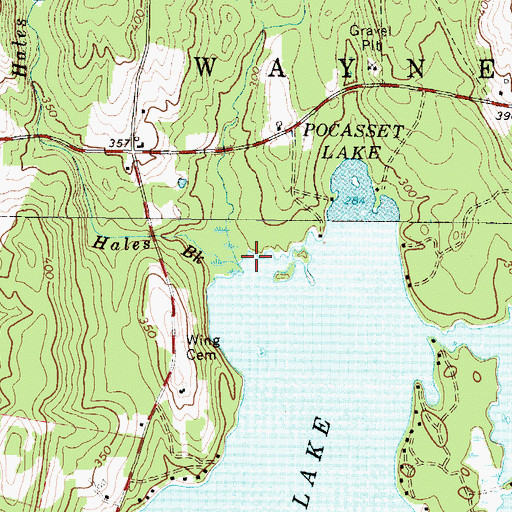 Topographic Map of Hales Brook, ME
