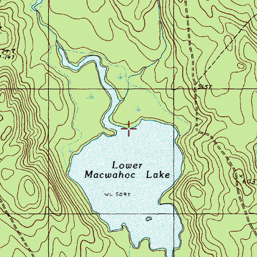 Topographic Map of Haley Brook, ME