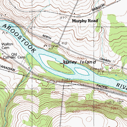Topographic Map of Haley Island, ME