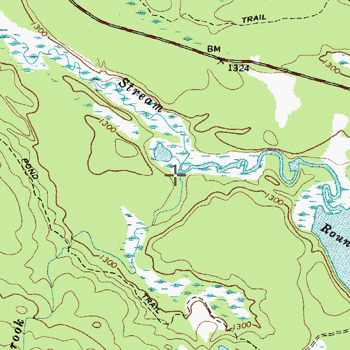 Topographic Map of Halfmile Brook, ME