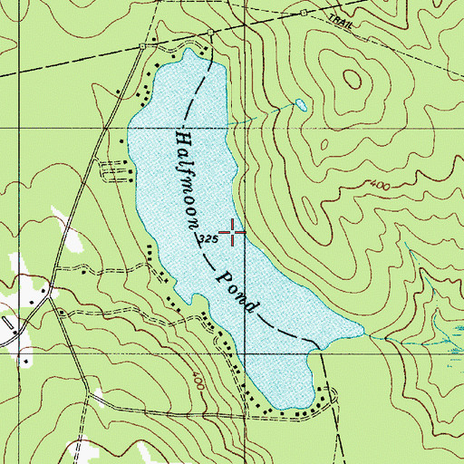 Topographic Map of Halfmoon Pond, ME